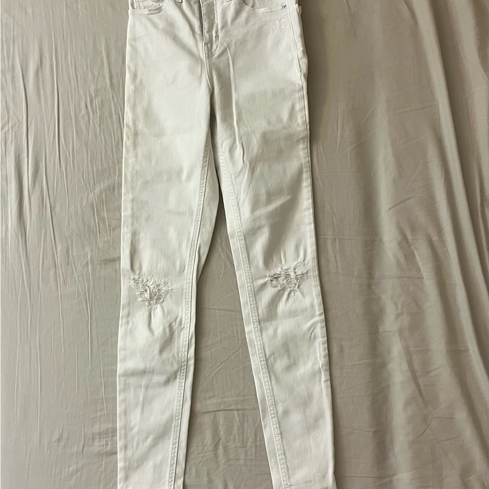 White Distressed Women's Jeans